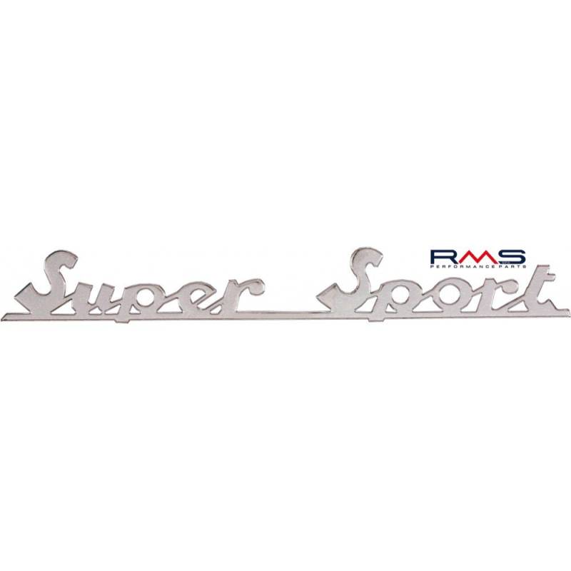 Emblem/Schriftzug ' Super Sport ' für Vespa 180 SS - 4 Pins Lochabstand 140mm von RMS