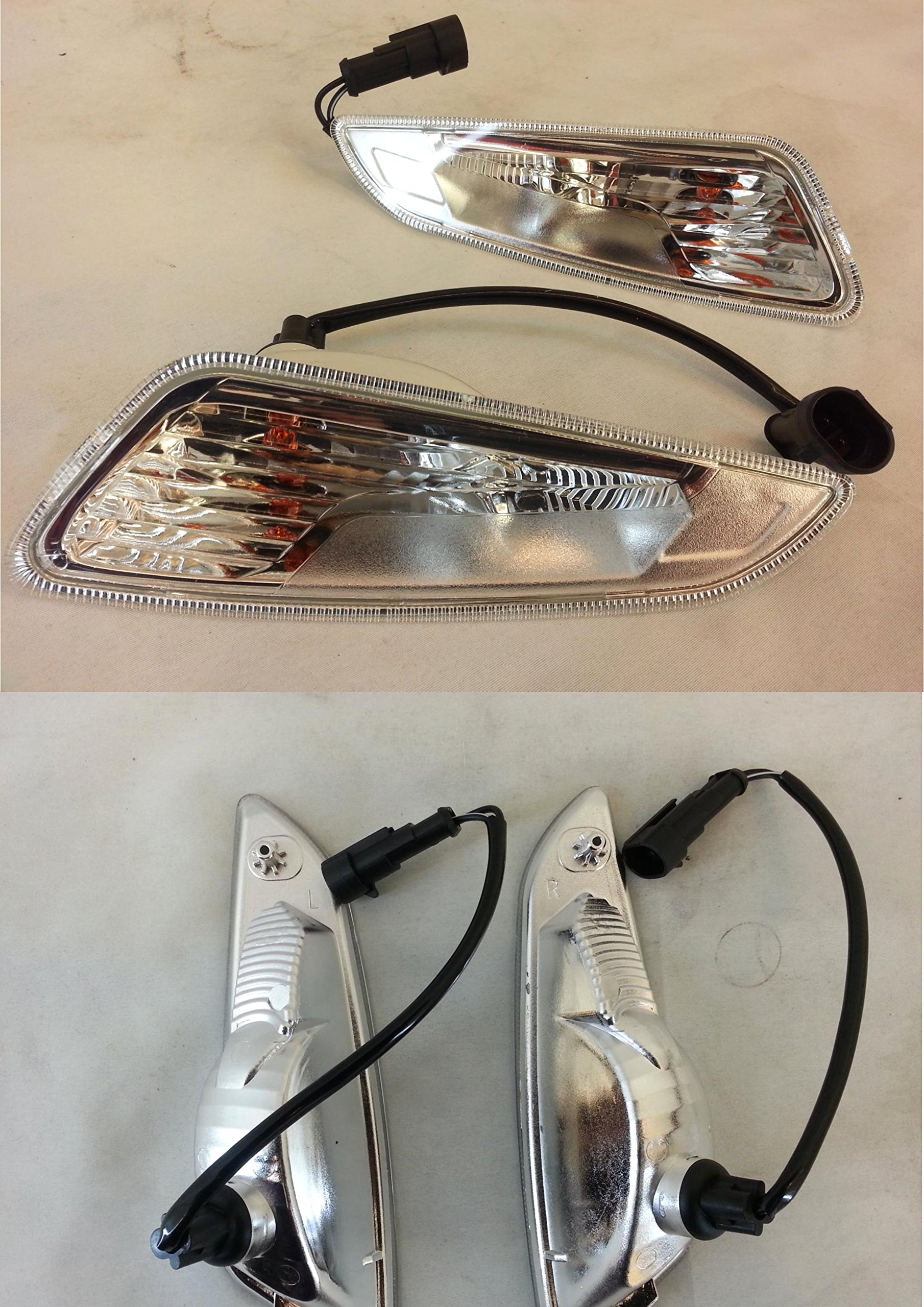 Paar Blinker vorne transparent Vespa Neu Primavera 50/125/150 cc 2014 von RMS