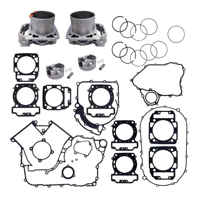 Kompatibel mit CF 800HO 550 Z8 U8 CF800cc Motor 0800-023100-0001 0800-023002 Zylinder I und II Kolbendichtungssatz 2 Satz von RMXGZQ