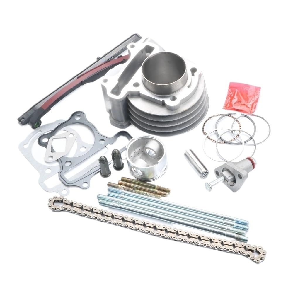 Kompatibles Upgrade-Kit für Roller 139QMB GY6 50 cc auf GY6 100 cc 4T 50 mm Big Bore Zylindersatz mit Spanner, Kettenführungsschraube und Kette von RMXGZQ