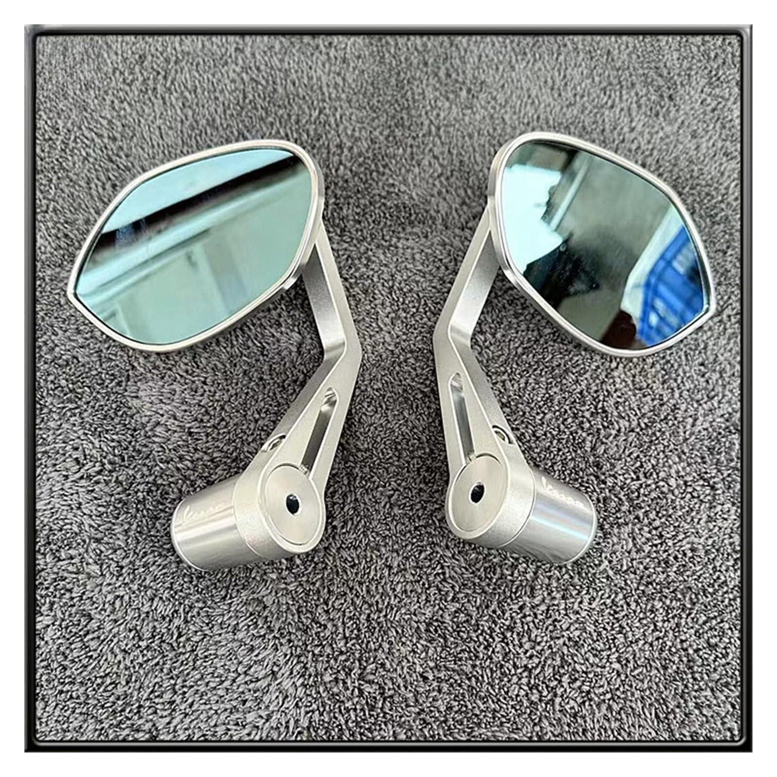 Motorrad Lenker Spiegel Für Vespa Primavera 150 GTS300 GTV Sprint 150 Motorradlenker Bar End RückspiegelBalance Slider Grip Seitenspiegel von RNKJFJGW