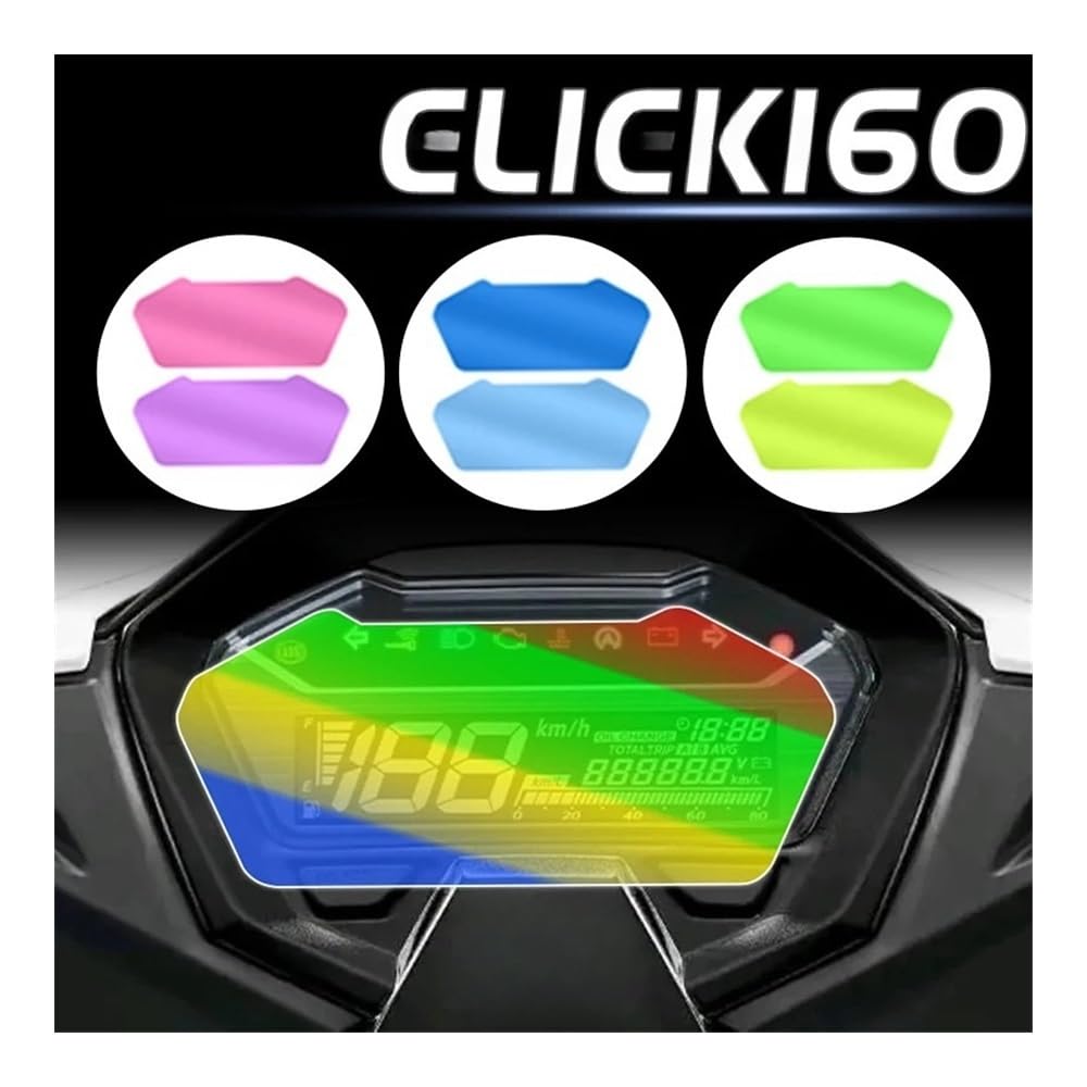 Tacho-Schutzfolie Für Hon&da Click160 KLICKEN 160 Motorrad Scratch Cluster Screen Dashboard Schutz Instrument Film von RNKJFJGW