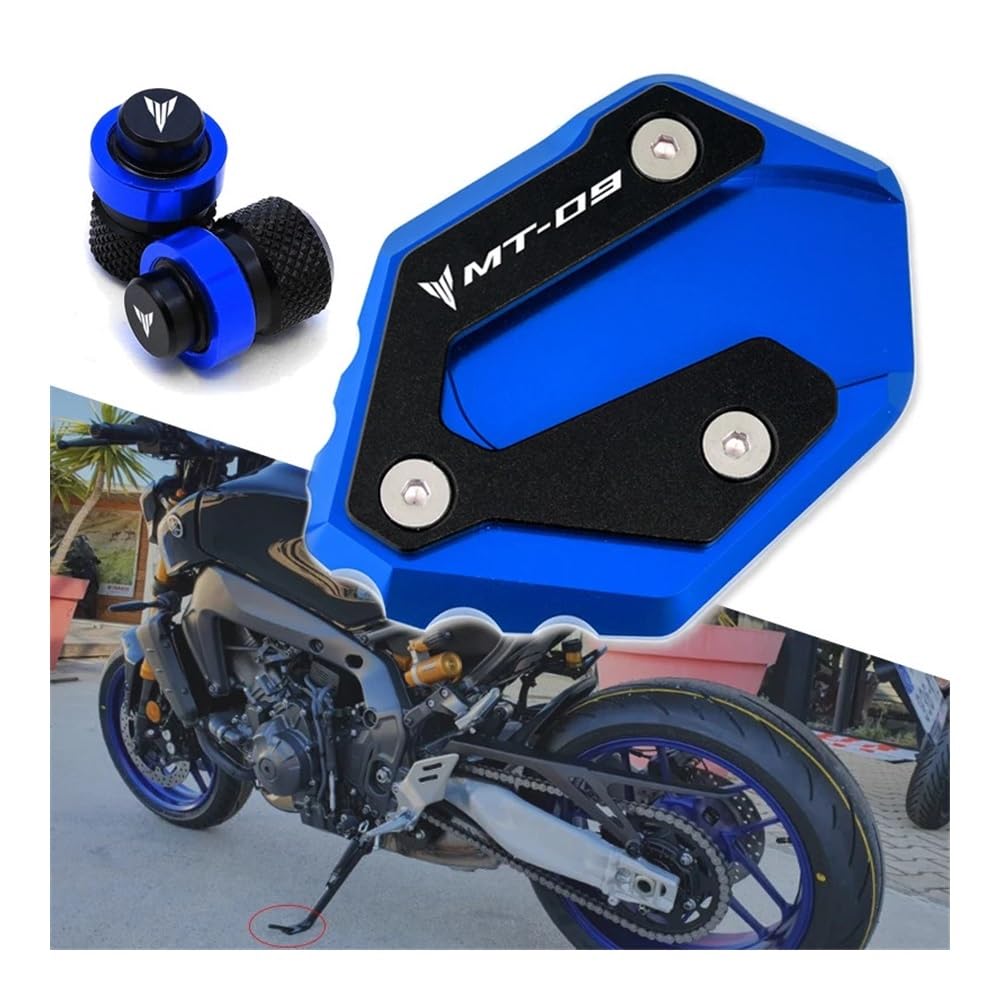 Verlängerung Platte Seite Fuß Ständer Für YAMA&HA Mt 09 MT-09 MT09 SP 2021 2022 2023 Zubehör Motorrad Seitenständer Verlängerung Ständer Platte Reifen Ventilkappen von RNKJFJGW