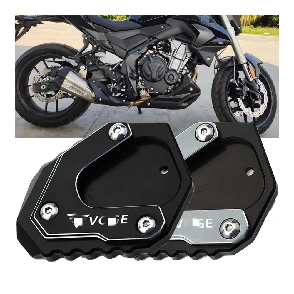 Verlängerung Platte Seite Fuß Ständer Motorrad Zubehör Seitenständer Unterstützung Verlängerungsplatte Kickstand Extension Pad Für Loncin VOGE 500 R 650 DS 500DS 500R 650DS von RNKJFJGW