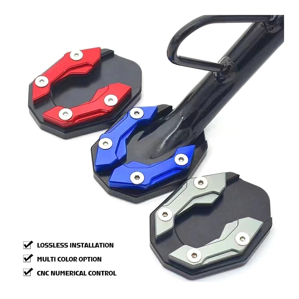 Verlängerung Platte Seite Fuß Ständer for YAMA&HA NMAX155 XMAX300 Scooter Motorcycle Bike Kickstand Extender Foot Side Stand Extension Pad Support Plate Anti-Skid Base von RNKJFJGW