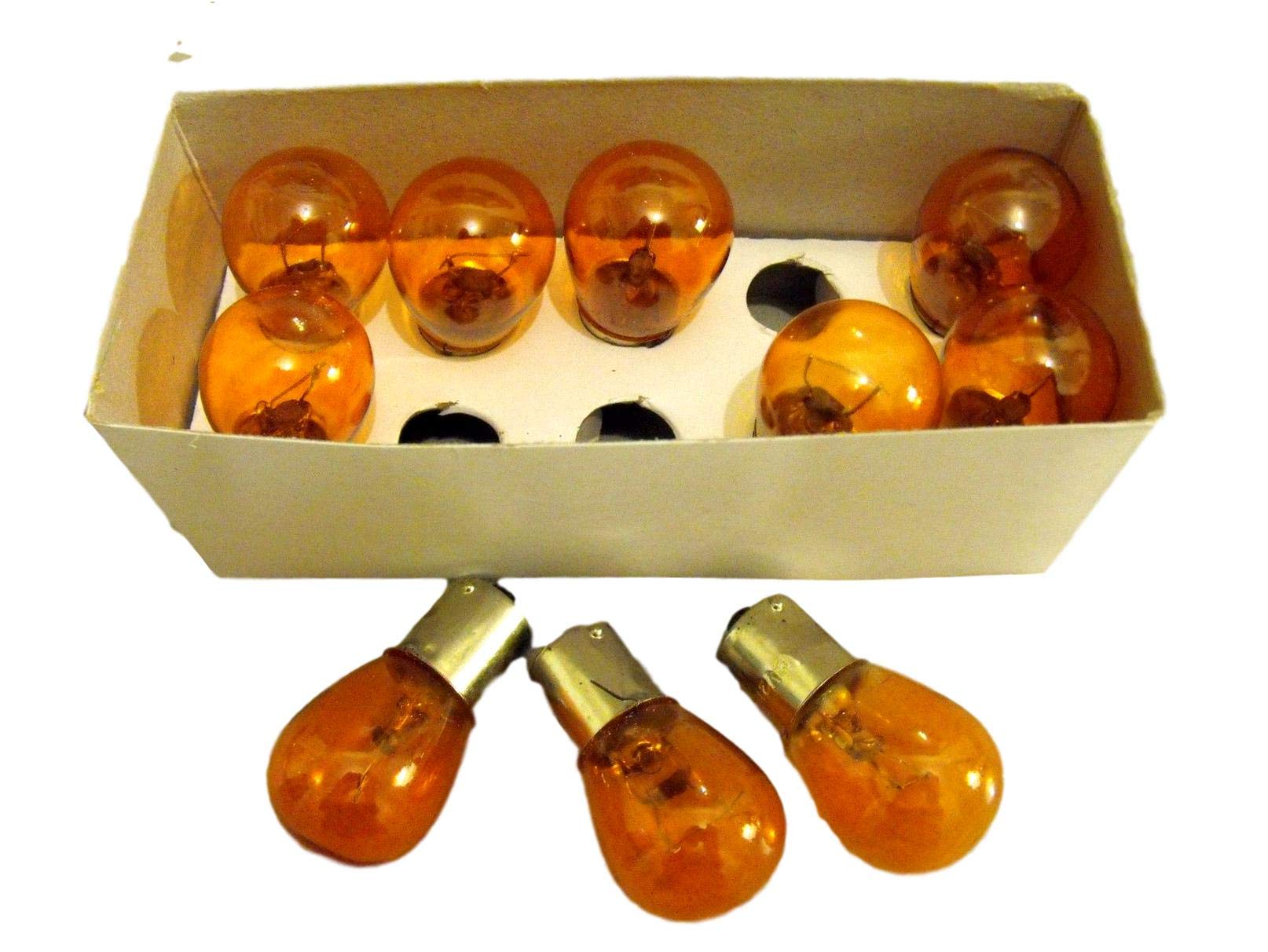 Blinkerbirne, 12 V, 21 W, 382 gerade Stifte, Orange/Bernsteinfarben, 10 Stück von RNR Spares