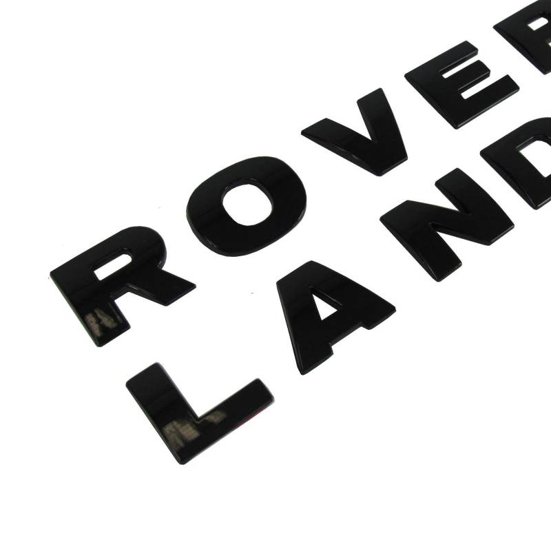 RNR Land Rover Schriftzug Black Piano Glänzend Discovery Defender Freelander Schrift Buchstaben Emblem Neu + Schablone von RNR