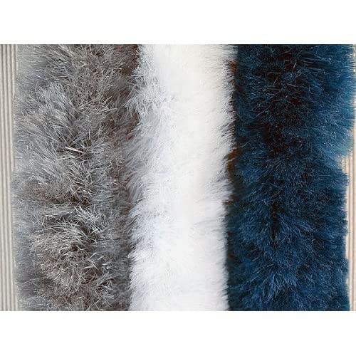 ROADLOISIRS Insektenschutz Chenille, 185 x 56 mm, für Wohnwagen, Grau/Blau/Weiß von ROADLOISIRS