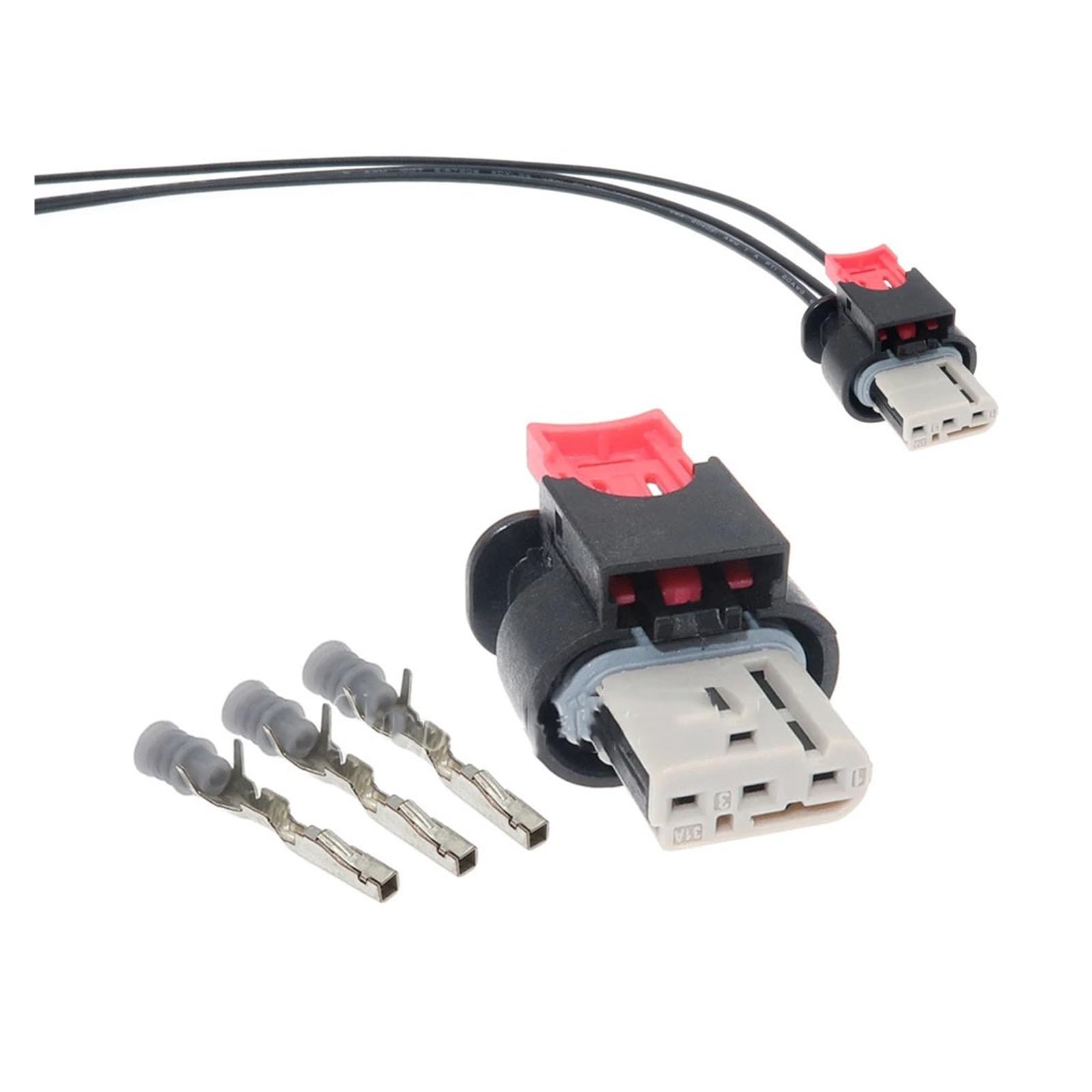 ROBAUN 1 Set 3 Pin 35126369 Auto Vorne und Hinten Umkehr Draht Kabel Stecker for Auto Wasserdicht Verdrahtung Stecker(1 Set Female) von ROBAUN