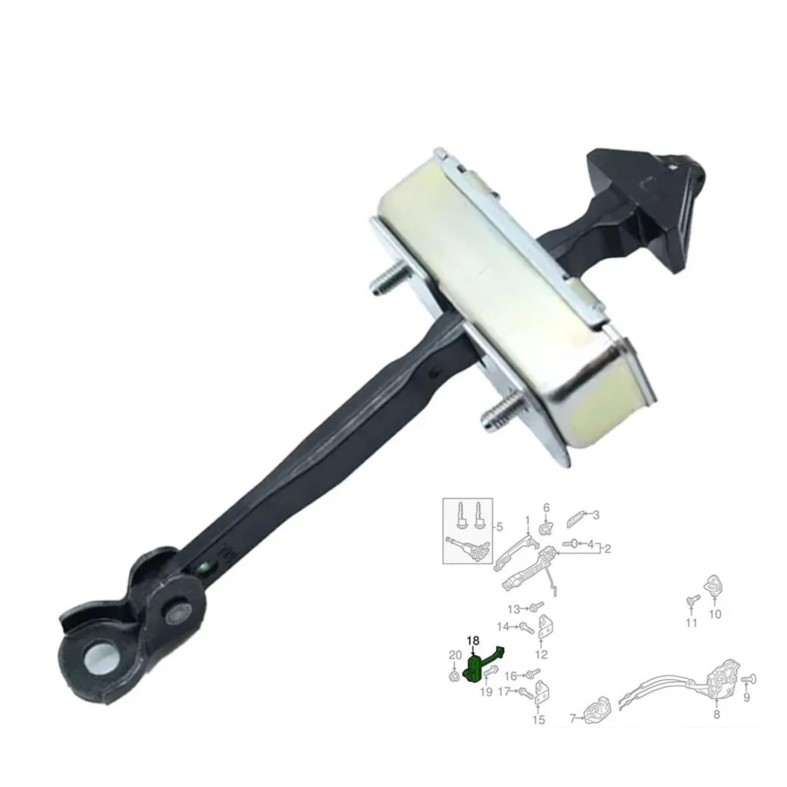 ROBAUN Vordertür-Anschlagkontrolle, for CX-5 2013–2016 KD53–58–270C, Türbegrenzungsstange, Prüfband, Scharnier, Türbegrenzungsstopper von ROBAUN