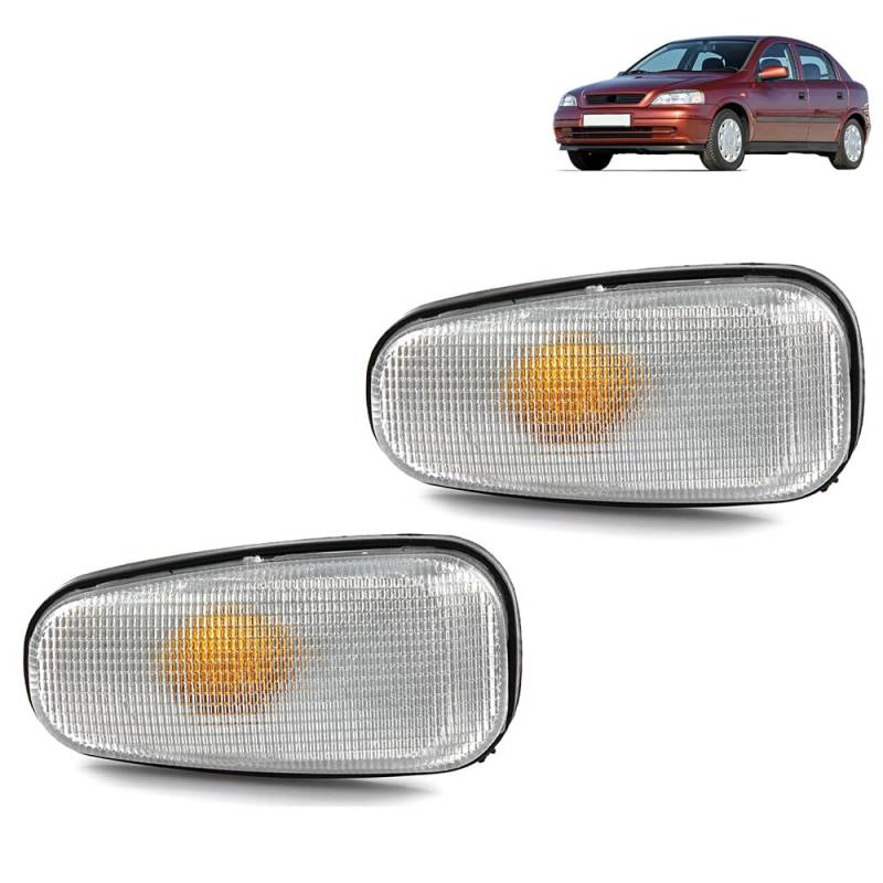 ROBUST 2x Blinker Kotflügel Weiß Links Rechts für Opel Astra 1998-2005 Zafira 1999-2005 1713400 von ROBUST CAR PARTS