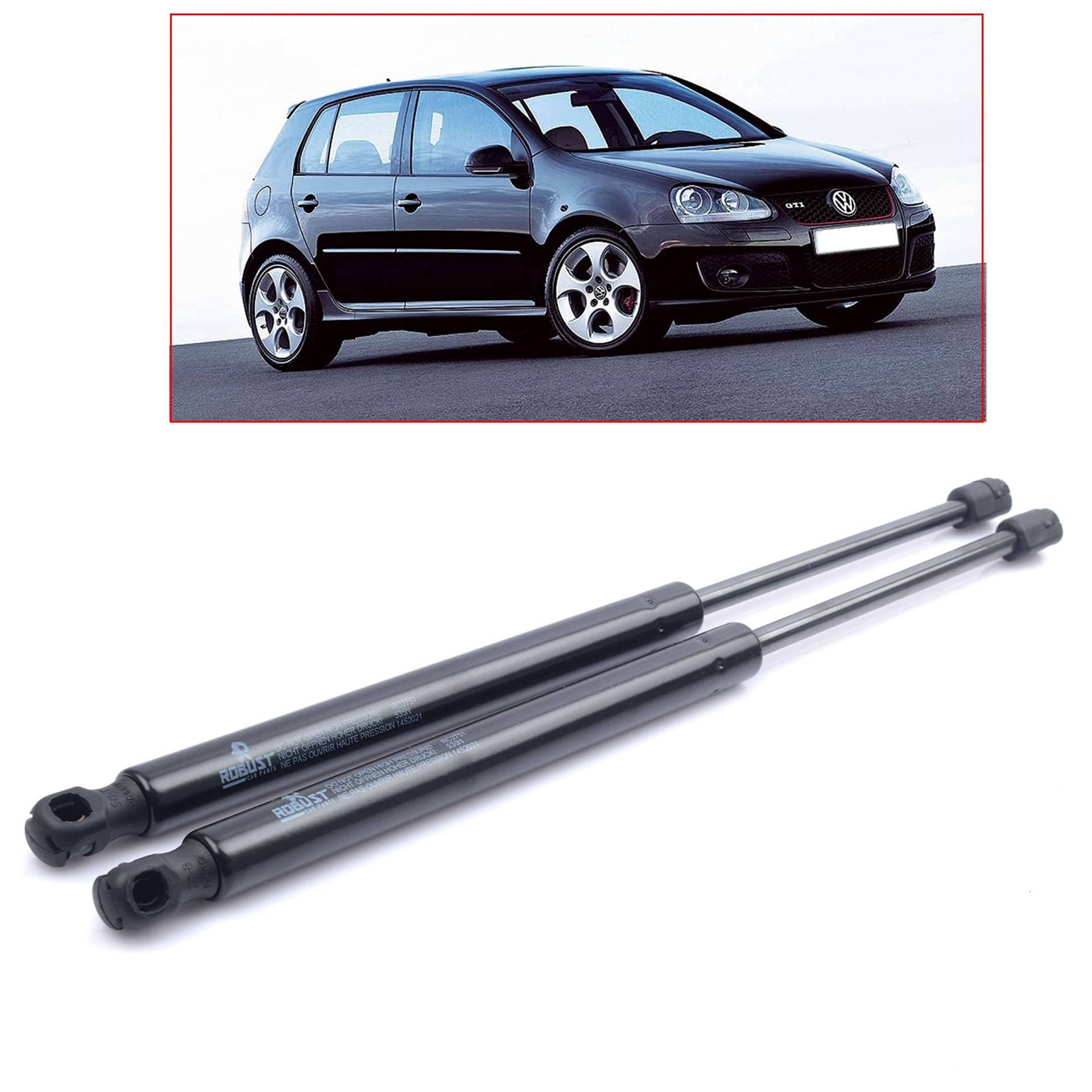 ROBUST 2x Gasfeder Dämpfer Kofferraum Heckklappe Schrägheck für Volkswagen Golf V Mk5 1K6827550A 1K6827550B 1K6827550E 1K6827550D 2003-2009 von ROBUST CAR PARTS