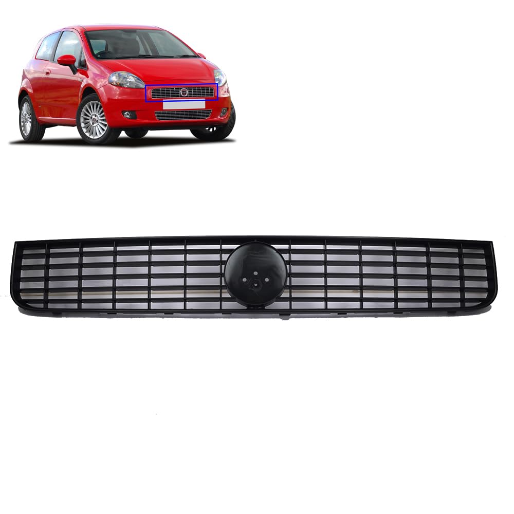 ROBUST Kühlergrill Kühlergitter Grill Gitter Schwarz für Fiat Grande Punto 735419124 2558190 735516330 8055731240487 2005-2011 von ROBUST CAR PARTS