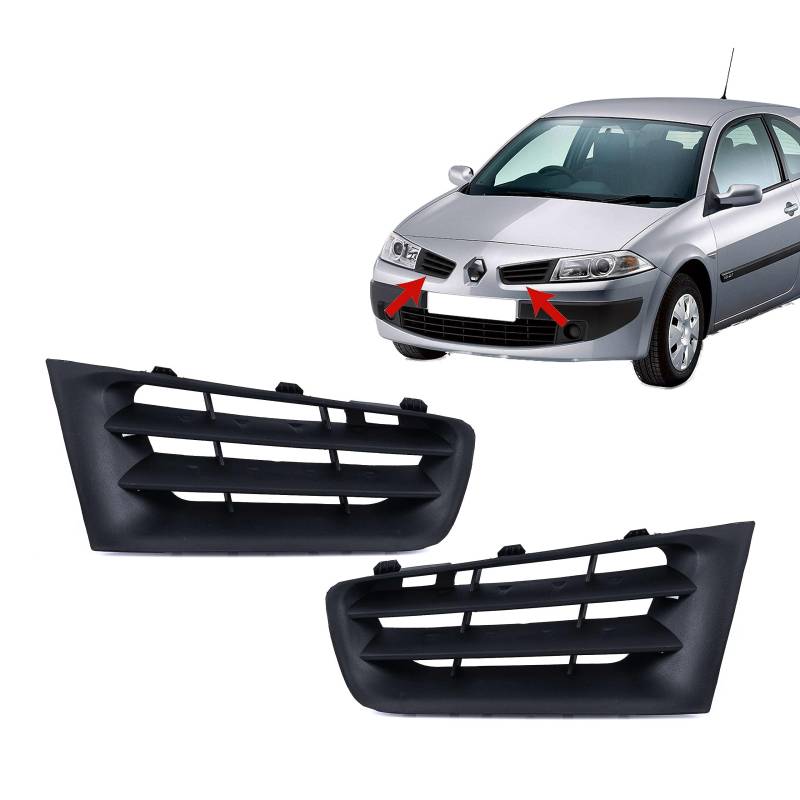 ROBUST Kühlergrill Lüftungsgitter Stoßstange Vorne für Renault Megane II 8200540725 7701476893 77 01 476 893 2002-2010 von ROBUST CAR PARTS