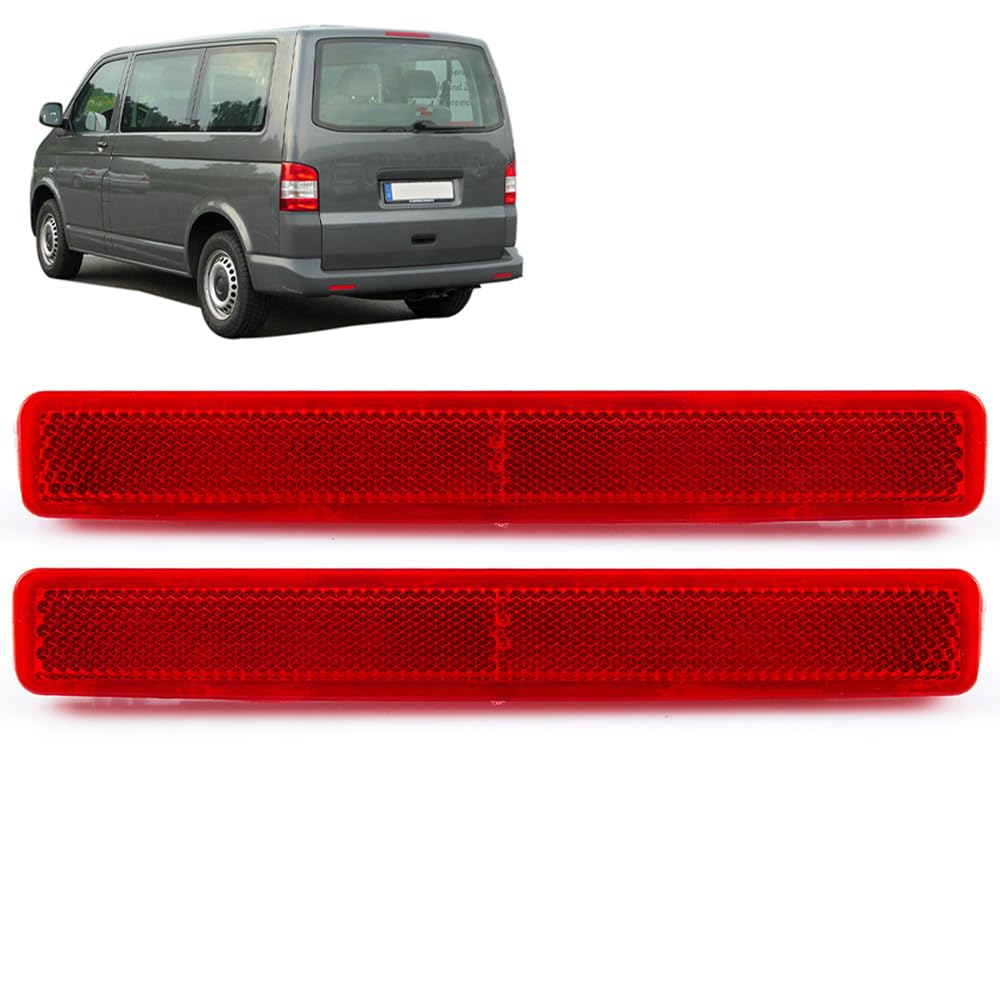 ROBUST Rückstrahler Rückleuchte Rot Links & Rechts Hinten für Volkswagen Transporter T5 Multivan V 7E0945105 7E0945106 2003-2015 von ROBUST CAR PARTS