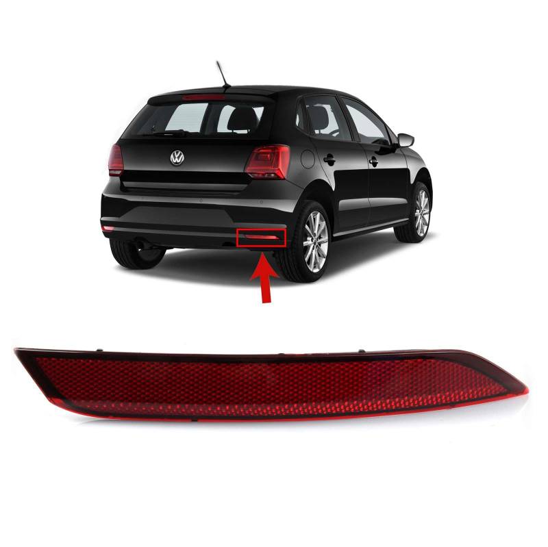 ROBUST Stossstange Rückstrahler Reflektor Rechts für Volkswagen Polo Hatcback 6C0945106B 6C0-945-106B 2014-2017 von ROBUST CAR PARTS