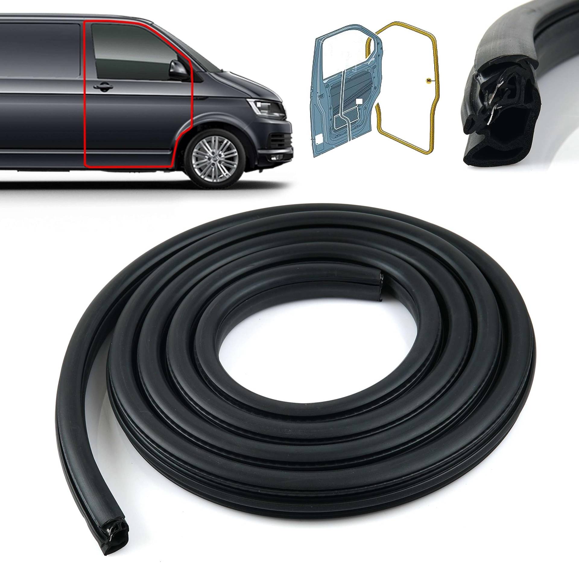 ROBUST Türdichtung Links Fahrerseite für Volkswagen Transporter T5 T6 7E0837911 7E0 837 912 B 2003 Weiter von ROBUST CAR PARTS