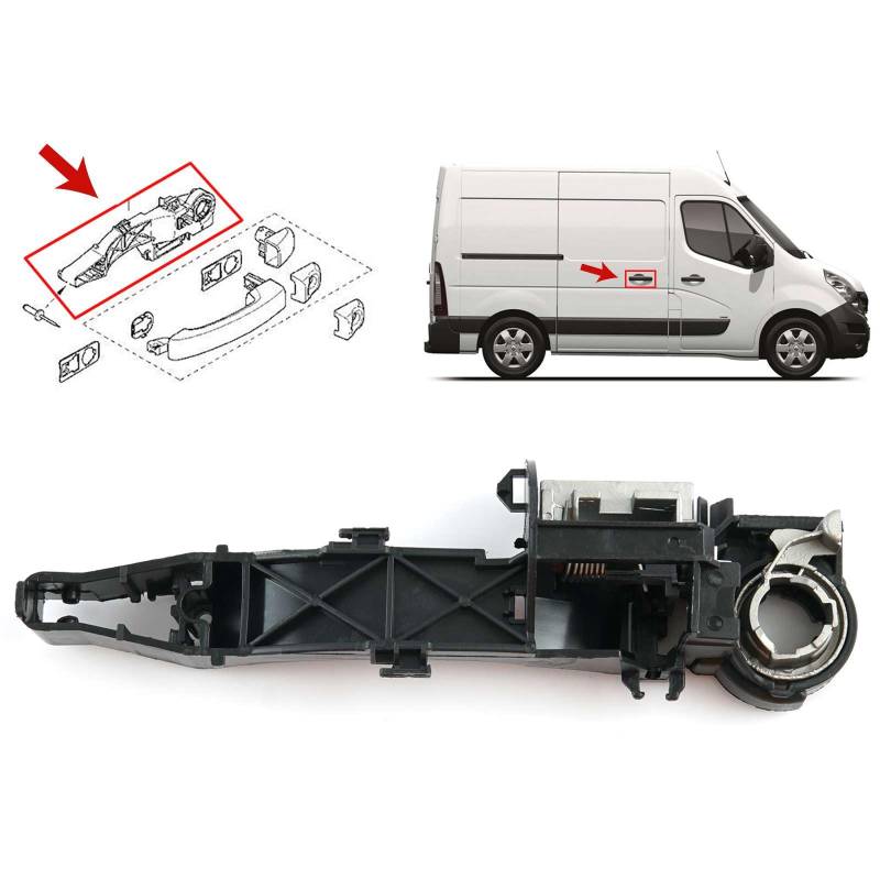 ROBUST Türgriff Schiebetür für Opel Movano Renault Master Mk3 Nissan Nv400 806071150R 806078197R 11345904 2010-2016 von ROBUST CAR PARTS