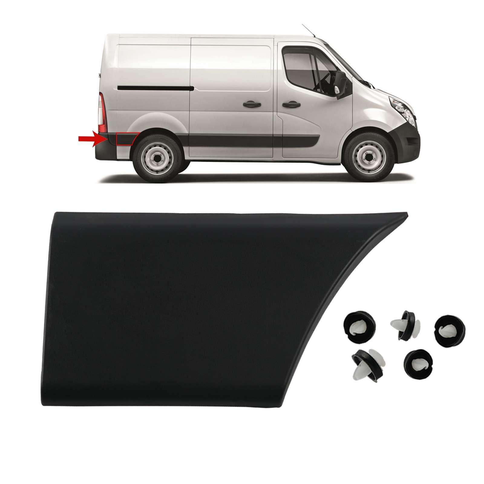 ROBUST Türleiste Seitenleiste Hinten Rechts für Opel Movano Mk2 Nissan Interstar X70 Nissan Nv400 Renault Master Mk3 768F30005R 2010-2016 von ROBUST CAR PARTS