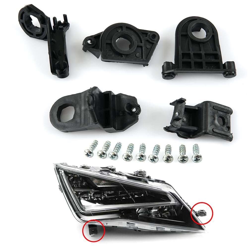 Robustes Reparaturset für Scheinwerfer-Scheinwerfer-Halterung, rechts, Fahrerseite, für Seat Leon 5F0998226 ab 2013 von ROBUST CAR PARTS