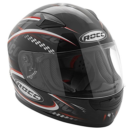 ROCC 380 Jr. Kinder Integralhelm, Farbe schwarz rot, Größe 3XS 50 von ROCC