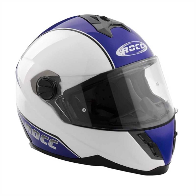 ROCC 521 Integralhelm, Farbe weiss-blau, Größe S (55/56) von ROCC