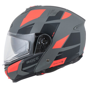 Rocc 982 Klapphelm Matt Schwarz Rot Grau ROCC von ROCC