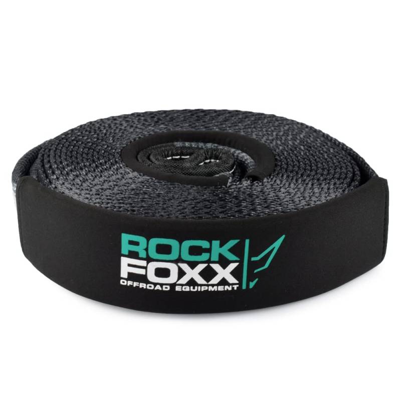 ROCKFOXX Bergegurt kinetisch Offroad Abschleppgurt 9 m Bruchlast 8t Bergeseil von ROCK FOXX. COM