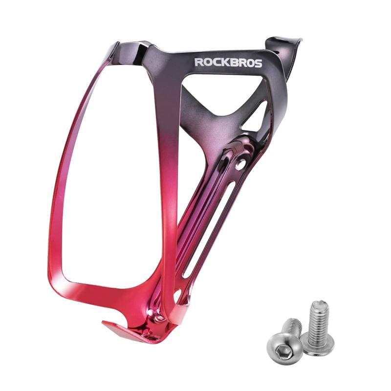 ROCKBROS Flaschenhalter Fahrrad Getränkehalter Fahrrad aus Aluminiumlegierung für Rennrad, Mountainbikes 30g Leichtgewicht 147 * 70 * 82mm Bunt 4 Farben von ROCKBROS