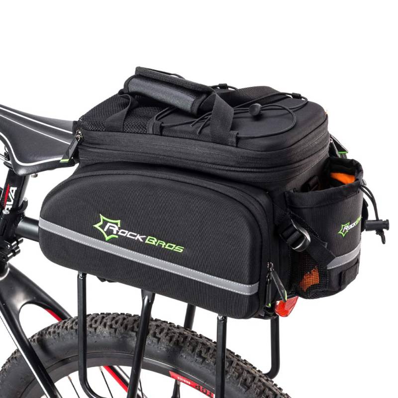 ROCKBROS Fahrrad Gepäckträgertasche wasserdichte Fahrradtasche für Gepäckträger mit Regenschutz 17-35L Transporttasche mit Schultergurt und Tragegriff von ROCKBROS