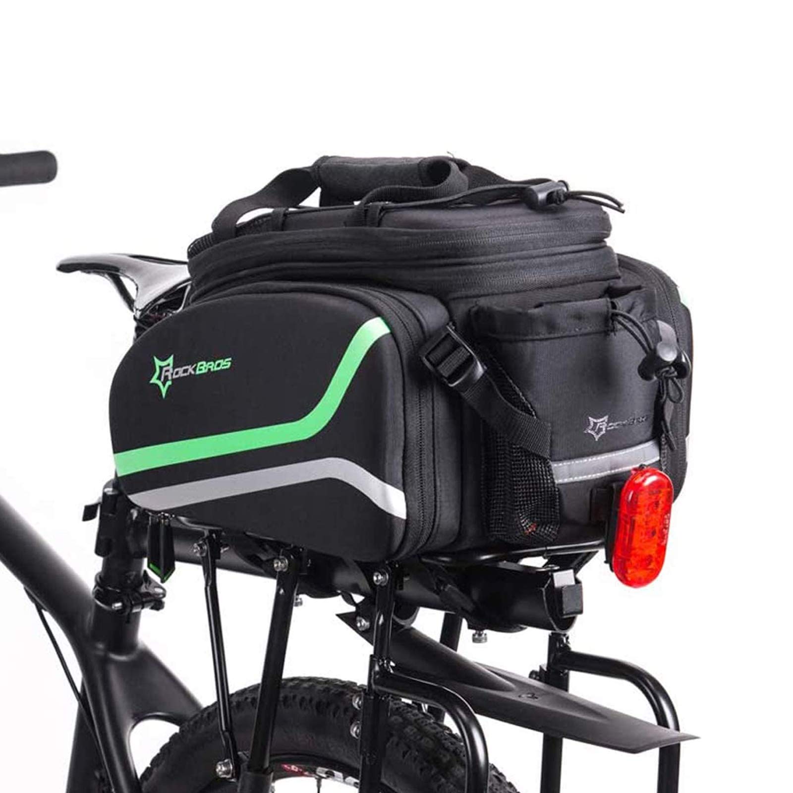 ROCKBROS Fahrrad Gepäckträgertasche wasserdichte Fahrradtasche für Gepäckträger mit Regenschutz 17-35L Transporttasche mit Schultergurt und Tragegriff von ROCKBROS