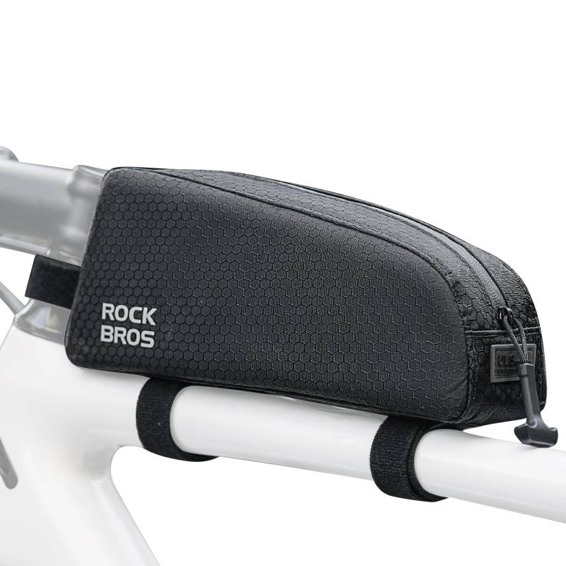 ROCKBROS Fahrrad Rahmentasche Wasserdicht Fahrradtasche Oberrohrtasche 0,9 L Schwarz für ebike, Rennrad und MTB Fahrradrahmentasche von ROCKBROS