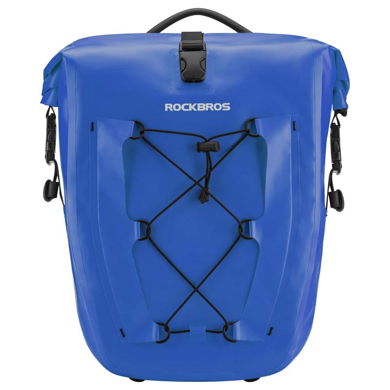 ROCKBROS Gepäckträgertasche Fahrradtasche für Gepäckträger 25L-32L 100% Wasserdicht Hinterradtaschen mit Tragegriff von ROCKBROS