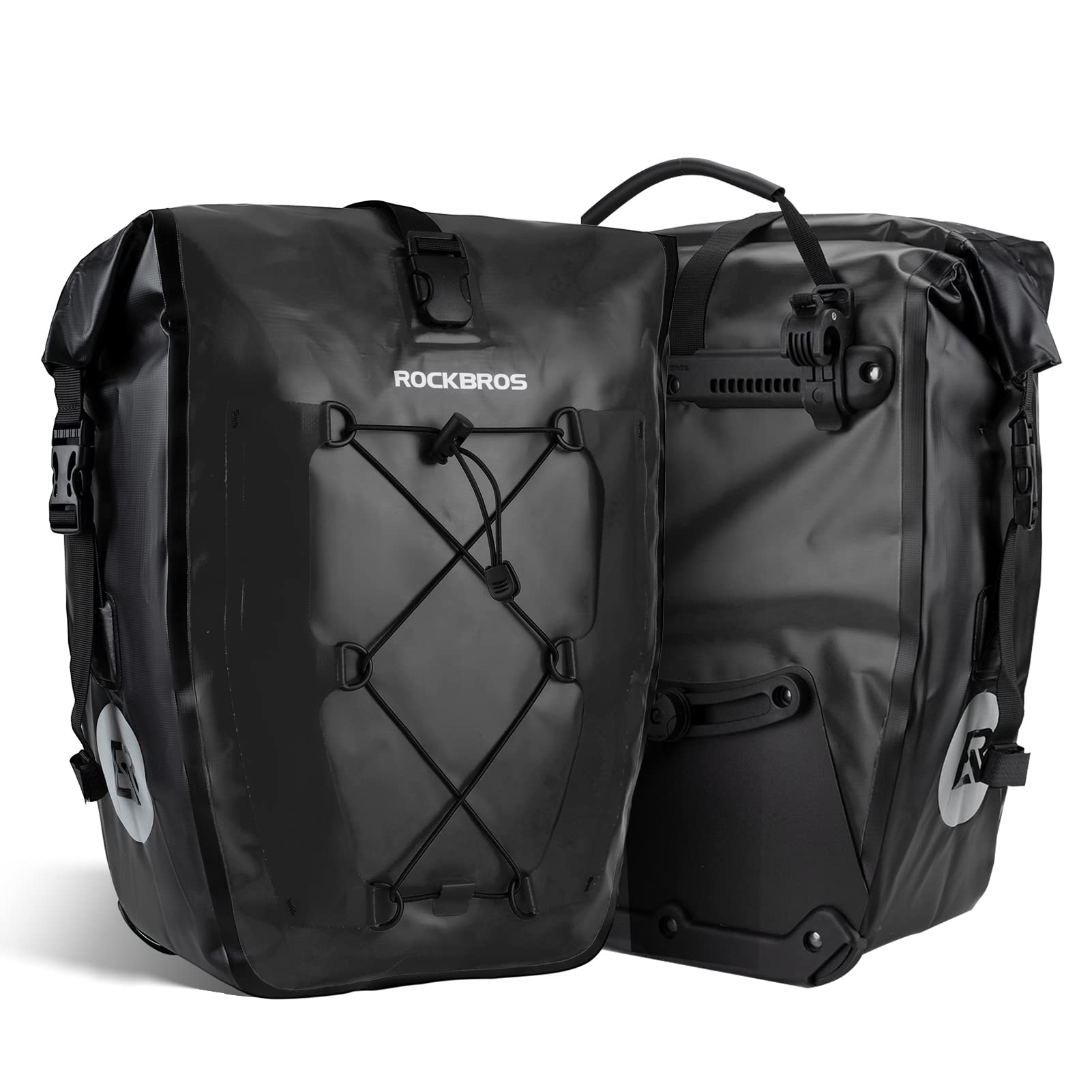 ROCKBROS Gepäckträgertasche Fahrradtasche für Gepäckträger 25L-32L 100% Wasserdicht Hinterradtaschen mit Tragegriff von ROCKBROS