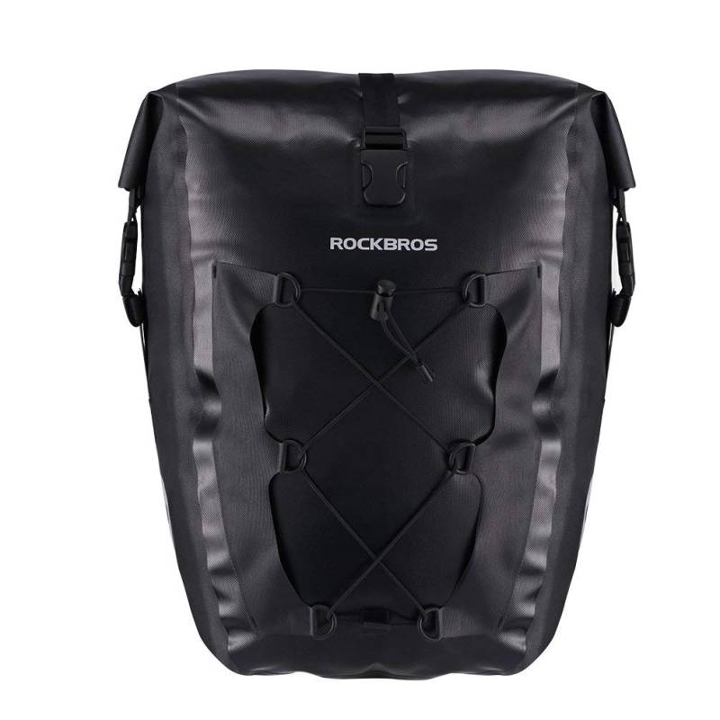 ROCKBROS Hinterradtasche 100% wasserdichte Gepäckträgertasche Fahrrad Transporttaschen Taschen Mit Netztasche 27L von ROCKBROS