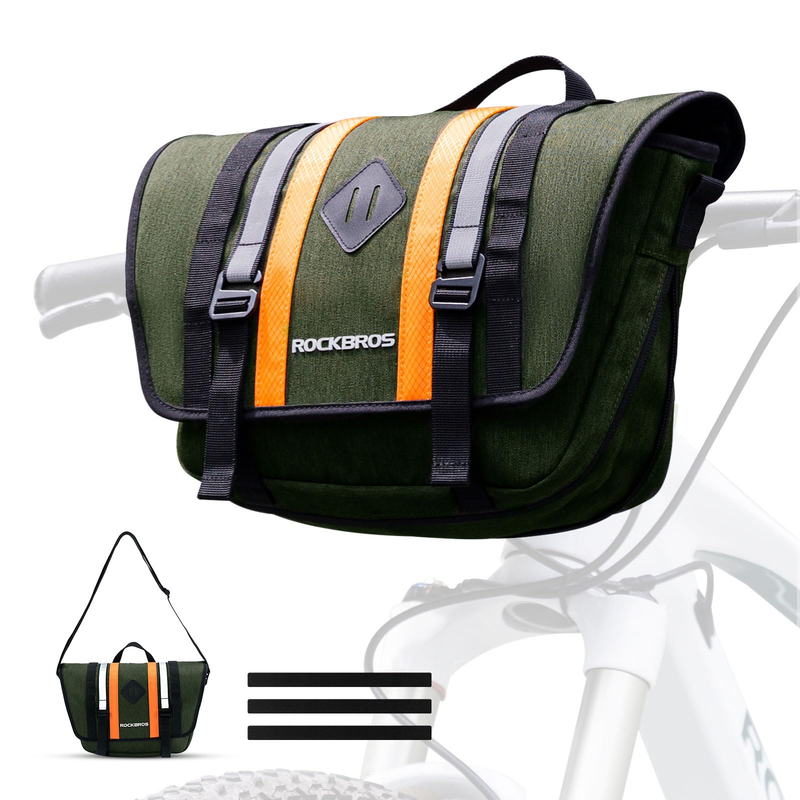 ROCKBROS Lenkertasche Fahrrad Vordertasche Fahrradtasche Fronttasche für Mountainbikes Rennräder E-bikes Falträder 4L von ROCKBROS