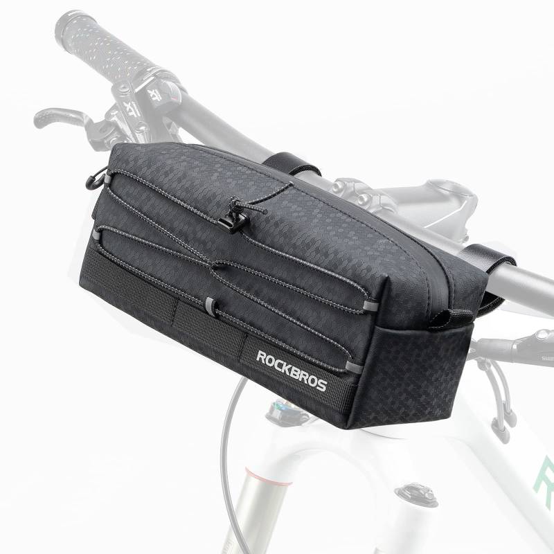 ROCKBROS Lenkertasche Fahrrad Vorne Große Kapazität 2L Handlebar Bike Bag mit Abnehmbarer Schultergurt Rahmentasche Multifunktional Fronttasche für Rennrad, Motorrad, MTB Fahrradtasche von ROCKBROS