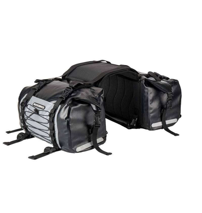 ROCKBROS Motorrad Doppel Satteltaschen Gepäckträgertaschen 100% Wasserdicht Motorradtasche Ca.62L von ROCKBROS