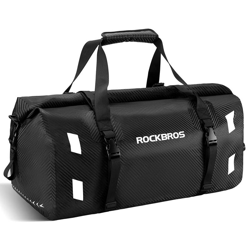 ROCKBROS Motorradtasche Motorrad Hecktasche 100% Wasserdichter Gepäckrolle mit Schultergurt Reisetasche für Motorradfahren, Wandern, Radfahren, Reisen, Camping, Outdoor 20L-60L von ROCKBROS