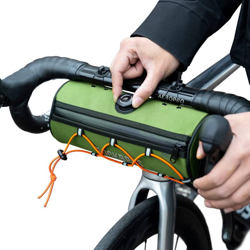 ROCKBROS Road-to-Sky Fahrrad Lenkertasche Fahrradtasche Lenker Vordertasche 1,5L Wasserabweisend Reflektierend Modern 5 Farben für Mountainbikes, Rennräder, Citybikes Grün von ROCKBROS