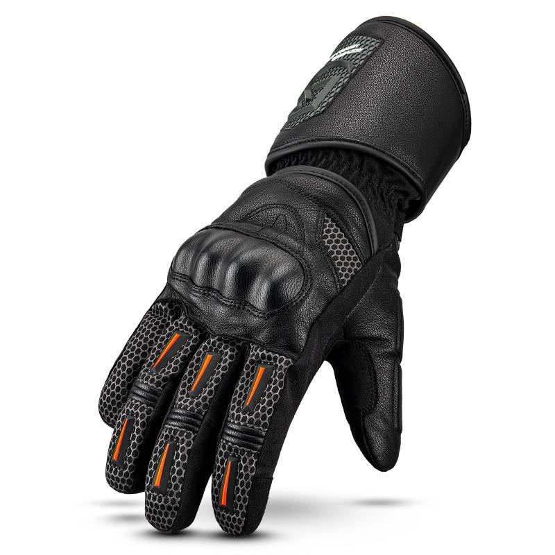 ROCKBROS Winter Motorradhandschuhe, Motorrad Handschuhe Herren Schutzhandschuhe mit Touchscreen Funktion Skihandschuhe für Motorradfahren, Skifahren von ROCKBROS