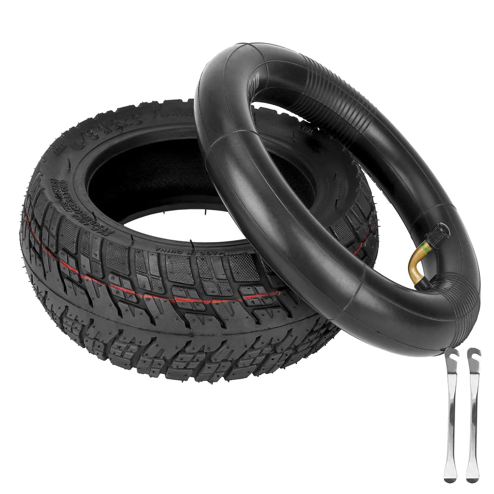 8 1/2x3 Ersatzräder Außen-und Innen Schlauch Gummireifen für Zero 8 9 für VSETT 8 9, 8,5-Zoll-Roller-Reifen Rad mit Ventilverlängerer und Reifenheber (outer&inner tire) von ROGAZI