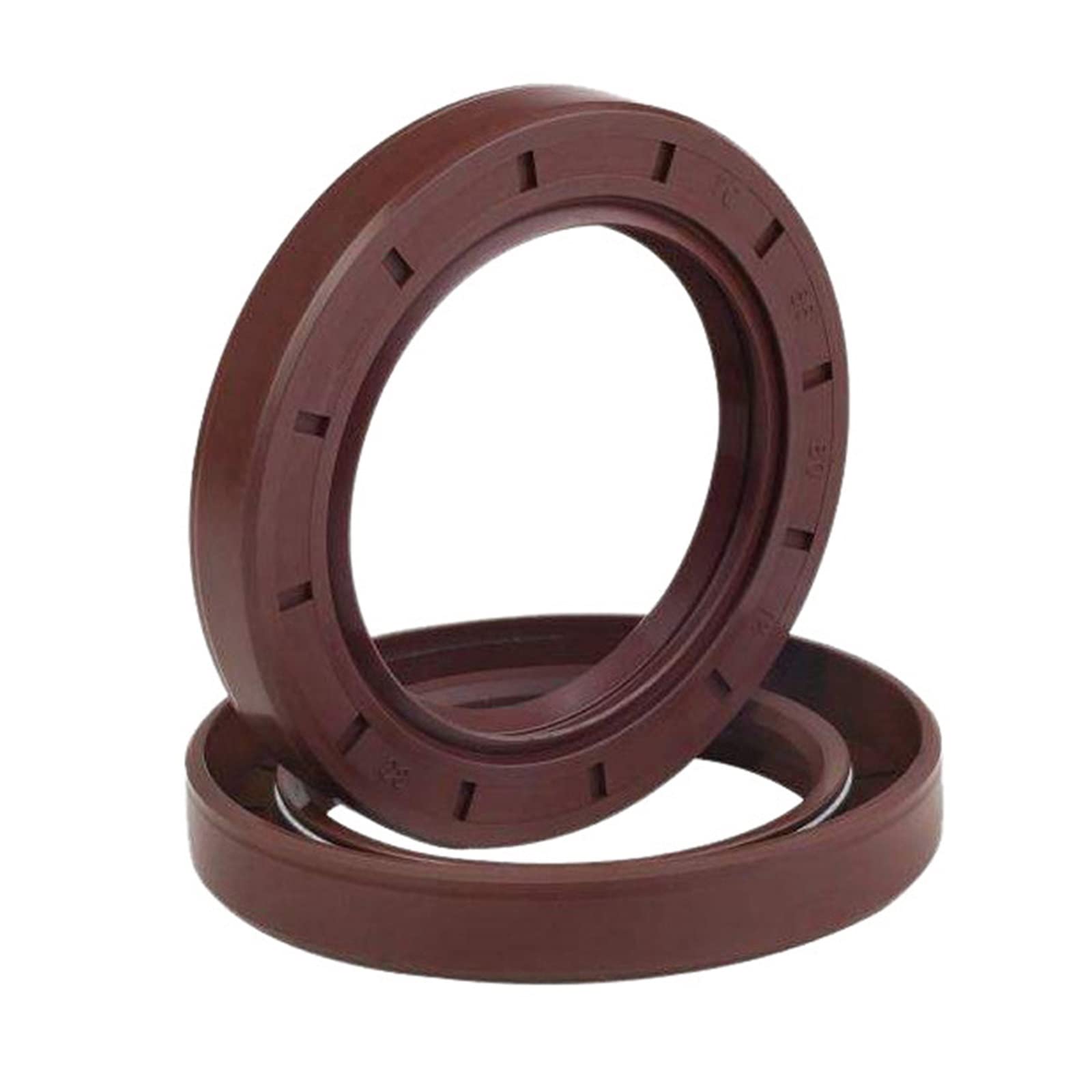 Radialwellendichtung,Pop Up Basin Waste Seal, ID 25mm Öldichtungsskelett, braunes Fluoro-FKM-Fluorkautschuk, Hydraulikfeder, U-Lippe, TC-Ring, Dichtungslippe(25x36x8 2PCS) von ROJDFCNBW