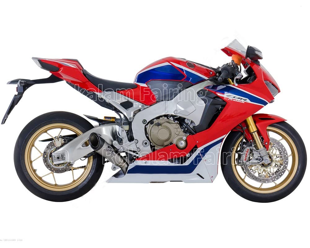 Für 2017 2018 CBR1000RR Fireblade CBR 1000RR 17 18 CBR1000 RR Blau Rot Weiß Motorrad Verkleidung (Spritzguss) von ROKALAM