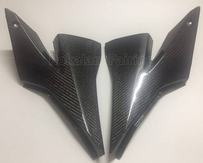 Hot Sales, 2 x Carbon Faser Tank seitliche Abdeckungen Platten Verkleidung für Kawasaki ZX-10R 2004 2005 ZX10R 04 05 10R Tank Seite Cover Panel von ROKALAM