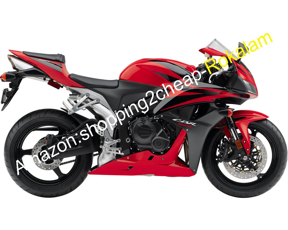 Maßgeschneiderte Verkleidung für CBR600RR F5 2007 2008 Teile CBR 600 RR Rot Schwarz Sport Motorrad Verkleidung (Spritzguss) von ROKALAM