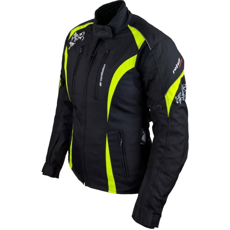 Roleff Racewear Motorradjacke Lady Latina, Neon Gelb, Größe XL von Roleff Racewear