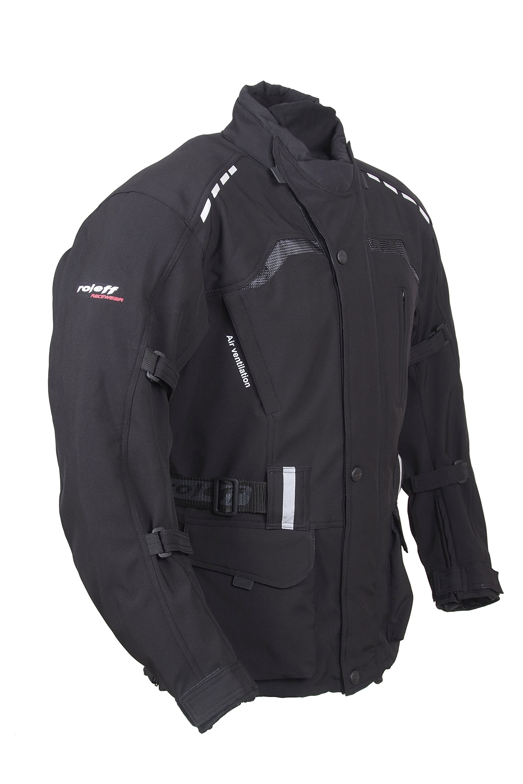 Roleff Racewear Unisex 15126 Lange Softshell Motorradjacke mit Protektoren und Klimamembrane, Schwarz, XXL EU von Roleff Racewear