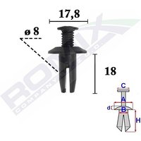 ROMIX Clip, Stoßfänger C70341  FORD USA,EDGE,EDGE (U387) von ROMIX