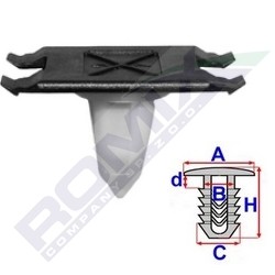 ROMIX Clip, Zier-/Schutzleiste BMW C60539 51718259025 von ROMIX